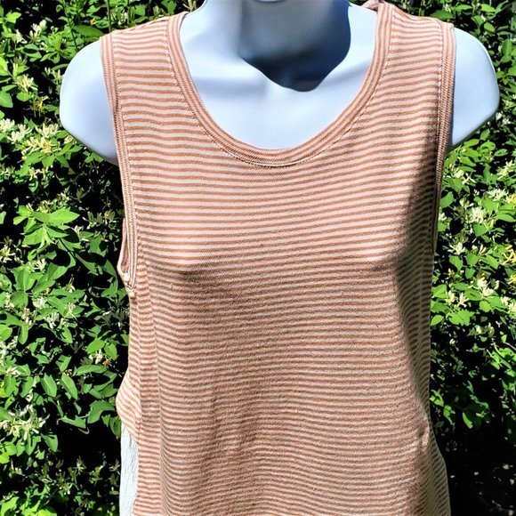 Zara Tank Top High Low Hem Contrast Fabric Sleeveless Top Size Small - Picture 7 of 7